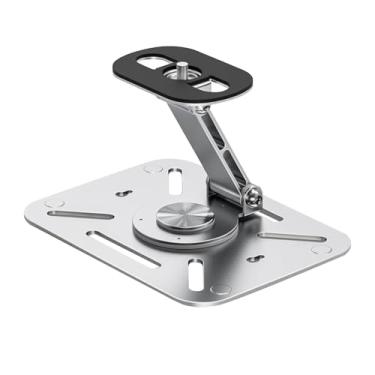 Imagem de Ysyqkn Suporte Dobrável para Mesa, Parede Ou Teto, com Ajuste de ângulo E Encaixe para Parafuso de 1/4", Ideal para Home Theater E Escritório, Prata