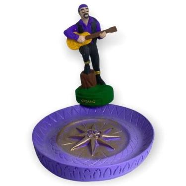 Imagem de Incensário Prato Cigano Roxo 12 Cm Em Resina - Bialluz Presentes