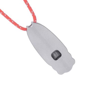 Imagem de Apito de urso - Apito alto de titânio de 120 db, equipamento de montanhismo para segurança, resgate, viagem, aventura, caiaque, pesca, vela, barco, escalada