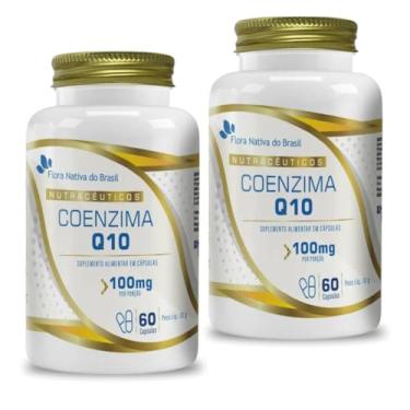 Imagem de 2x COQ-10 Coenzima Q10 100% Pura (Ubiquinona) 60 Caps Flora Nativa do Brasil