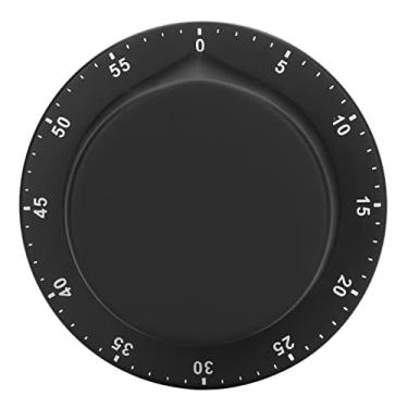 Imagem de Munefe temporizador mecânico de cozinha, relógio temporizador de cozinha, sucção magnética, temporizador de cozinha para cozinhar, assar, ler (Preta)