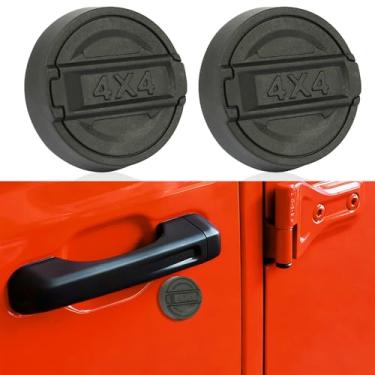 Imagem de Timilge Capa magnética para fechadura frontal para Wrangler JL e Gladiator JT 2018-2024 Acessórios de proteção contra fechadura