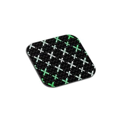 Imagem de Porta Copos Com Ilustração Personalizada Flechas Verdes Sobre Fundo Preto - Tamanho 9x9 cm