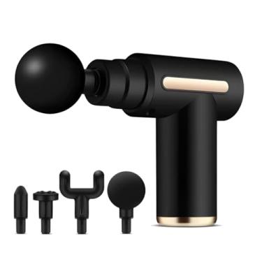 Imagem de Massageador Elétrico Pistola Muscular Profissional Recarregável 4 Ponteiras Massagem Relaxante Alívio Dores Pós-Treino Miofascial Fitness Corpo Inteiro Esportivo Portátil Silencioso Premium
