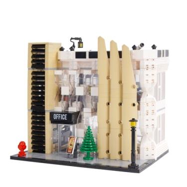 Imagem de Geniteen Conjunto 3 em 1 de construção de casas de cidade, blocos de modelos de arquitetura de villa de praia à beira-mar, brinquedos Street View, kit de construção moderna para adultos e adolescentes