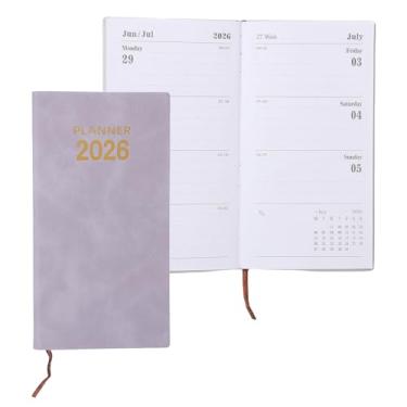 Imagem de PATIKIL Caderno Agenda 2026, A6, 64 folhas sem data, para fazer diários, semanais, mensais, rastreador, bolso, para escritório, casa, estudo, trabalho, gerenciamento de tempo, hábito de fitness, roxo