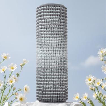 Imagem de BSICPRO Tapetes de banheiro, tapete de banho antiderrapante 50 x 81 cm, absorvente de água, tapetes de chenille, laváveis na máquina (azul escuro e claro)