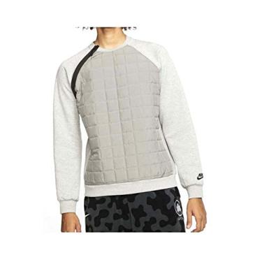 Imagem de Nike Moletom de inverno masculino NSW PE Crew Bv3697-063, Dk Grey Heather/Black, Medium