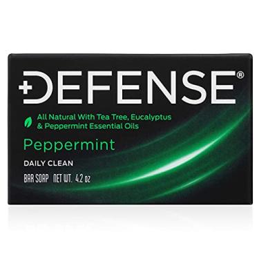 Imagem de (120ml (Peppermint)) - Defence Soap Peppermint 120ml Bar - Contains Therapeutic Tea Tree, Peppermint, and Eucalyptus Oil