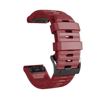 Imagem de MURVE Pulseira de silicone para relógio inteligente Forerunner 945 935 para Garmin Fenix 7X 7 6 6X Pro 5 5X Plus 3HR de liberação rápida (E,26 mm Fenix 7X)