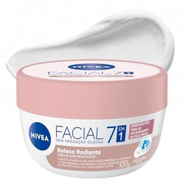 Imagem de NIVEA Hidratante Facial Beleza Radiante 7 em 1 100g - 7 benefícios em 1 potinho: reduz marcas escurecidas, controla oleosidade, uniformiza, ilumina, hidrata, proteção UVA/UVB e efeito matte