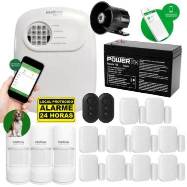 Imagem de Kit Alarme Sem Fio Intelbras ANM 24 NET com 13 Sensores e Pet Immunity