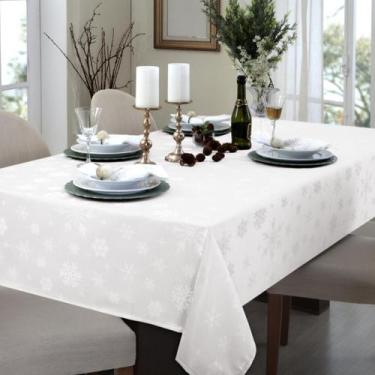 Imagem de Toalha de Mesa de Natal Retangular 8 Lugares Impermeável 1,60 x 2,70 m