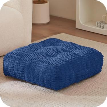 Imagem de ZOEMO Almofada de chão para adultos, almofada de meditação, assento quadrado grande, para sala de estar ou ioga, 55 x 55 cm