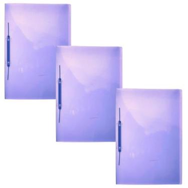 Imagem de Pasta Grampo Trilho Plástica Oficio Cristal - Colorida ACP Classificad