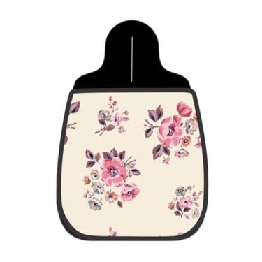Imagem de Lixeira De Carro Organizador Lixinhocar Floral Delicado Rosa Fundo Bege