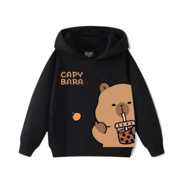 Imagem de Moletom Com Capuz Infantil De Capivara Em Desenho Animado, Outono Inve