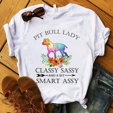 Imagem de Blusa T-shirt Camiseta Feminina Estampada-Pitbull- Várias Estampas 15 