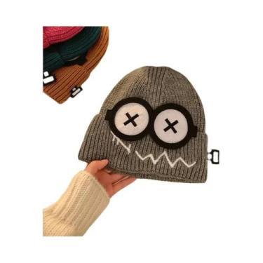 Imagem de Gorro De Lã Tricotado Engraçado Para Mulheres, Boné Quente Com Proteçã