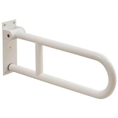 Imagem de Barra de apoio de vaso sanitário dobrável para montagem na parede, barras de segurança para banheiro de aço inoxidável 60 cm barras de apoio para deficientes para banheiro