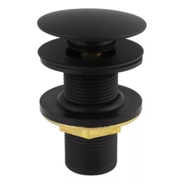 Imagem de Válvula Click Ralo Cuba Pia Lavatório Preta 7/8 inox metal