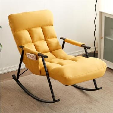 Imagem de Cadeira de baloiço para ambientes internos acolchoados, bolso lateral alto, portátil, cadeira de balanço, tecido resistente à água perfeito, cadeira de balanço de jardim com suporte de 199 kg para