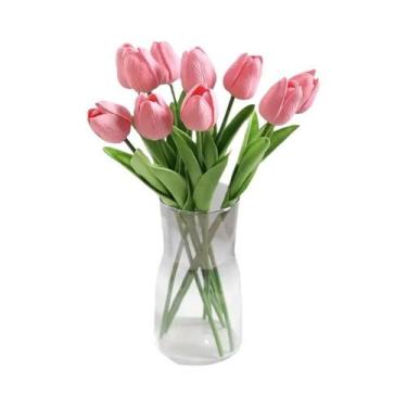 Imagem de Tulipas Artificiais De 32CM, 10 Peças, Buquês De Flores Falsas Em PU P