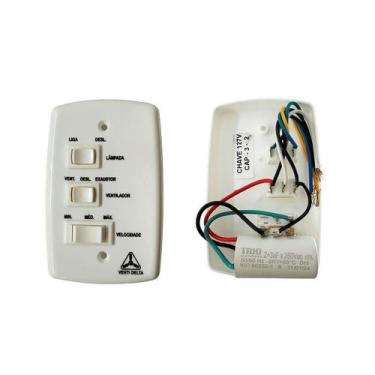 Imagem de Chave de Parede Venti-Delta P/ Ventiladores de Teto 110 V 2+3 uF