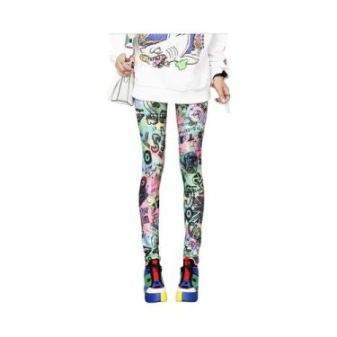 Imagem de Leggings Coloridas Da Moda Para Mulheres, Calças Casuais Aquecedoras D