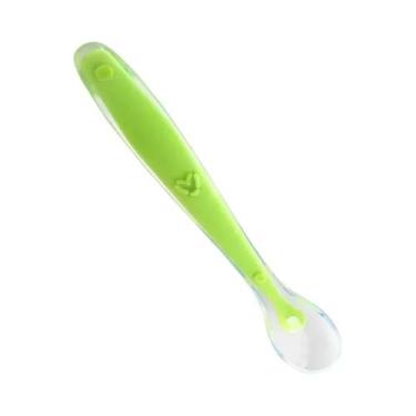 Imagem de Colher De Silicone Para Bebês Com Sensor De Temperatura, Utensílios De