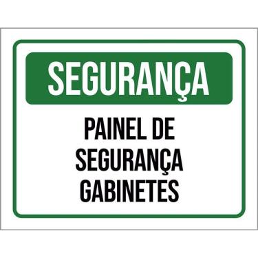 Imagem de Kit 5 Placa Acm Segurança Painel Gaginetes 18X23