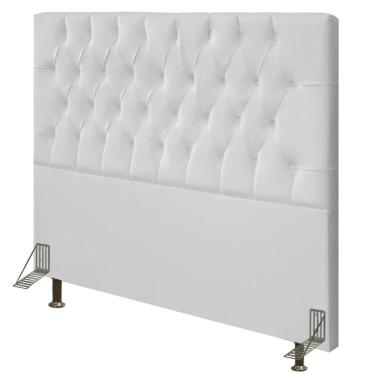 Imagem de Cabeceira Cama Box Casal King 193cm Diamante Corano Branco Z51 - Mpozenato