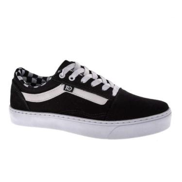 Imagem de Tênis Redikal Skate Urban Casual - Masculino, Preto, Branco, 41
