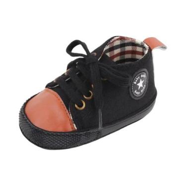 Imagem de Tênis Esportivos De Lona Com Estampa De Estrela Para Bebês Recém-nasci