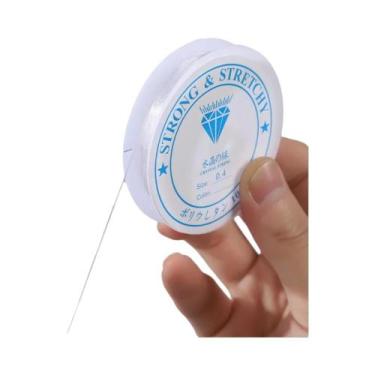 Imagem de 6 Rolos/saco de Cordão Elástico para Pulseiras, Cordão de Cristal para