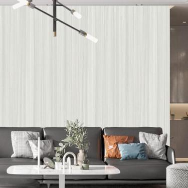 Imagem de Kit 10 Rolos Papel De Parede Adesivo Madeira Cinza 3,0M - Gh Papel De 