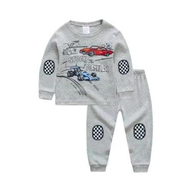Imagem de Conjunto De Pijama Infantil Com Estampa De Carro De Desenho Animado Pa