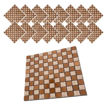 Imagem de Pastilha De Vidro Autocolante Kit 16 Uni Parede Cozinha Box Banheiro Sala Decorativa Facil Aplicacao Moderna Requintada