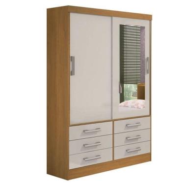 Imagem de Guarda Roupa Solteiro C Esp 2 Portas 6 Gav - Meridian D`doro