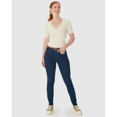 Imagem de Calça Jeans Feminina Skinny Malwee Ref. 129228, Azul, 40