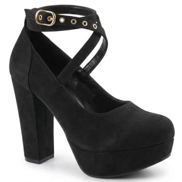 Imagem de Sapato Boneca Modarpe Meia Pata Salto Grosso M10 Cor:Preto;Tamanho:39