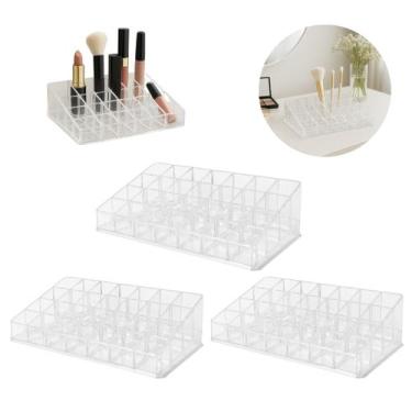 Imagem de 3 Portas Batom Acrílico 36 Divisórias Organizador Resistente - Inter