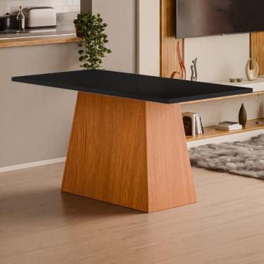 Imagem de Mesa De Jantar 6 Lugares Multimóveis Cr50228 Cinamomo-preto
