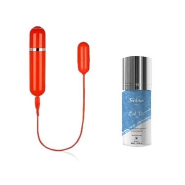 Imagem de Kit Cápsula Vibratória e Lubrificante Íntimo Virgo + Lub Vit em ABS com 10 Modos de Vibração e Luz de LED Love Toys