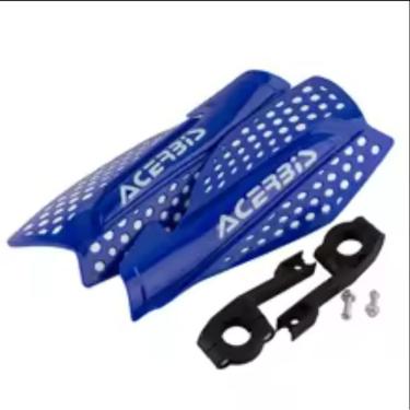 Imagem de Protetor de Mão para Moto Trilha Enduro Cross Acerbis Azul com Fixação em Alumínio Leve Ventilado OEM