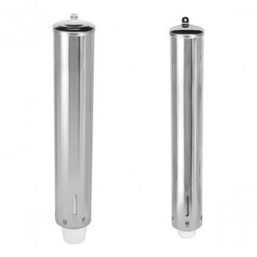 Imagem de Kit com Dispensadores para Copos de Água e Café Organizador em Aço Inoxidável AISI 430 para Parede Inox Higipack