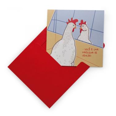 Imagem de Cartão Amigo Máquina de Vencer 15 cm X 15 cm com Envelope 1 Unidade Imaginarium