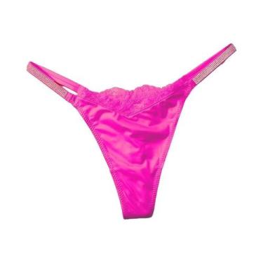 Imagem de Calcinha Sexy De Renda Com Strass, G String Transparente Para Mulheres