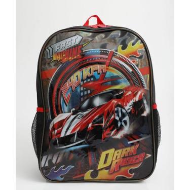 Imagem de Mochila Infantil Escolar Estampa Carro Clio Style Preto, UN, Preto