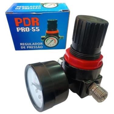 Imagem de Regulador De Pressão De Ar Para Pistola Pintura 1/4 Pro 55 PDR